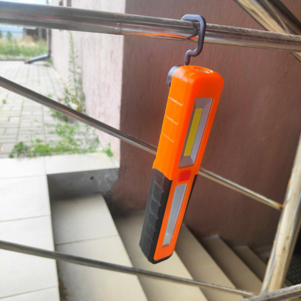 Магнитный фонарик Штутгарт с крючком, 3 режима работы, СОВ